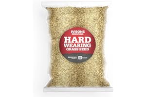 IVISONS Grassias Premium Hard Wearing Grass Seed – 2KG Premium Quality Lawn Seed for Overseeding & New Lawns – Pet Friendly - Perfect Grass Seeds for UK Lawns - Defra Approved Lawn Seeds