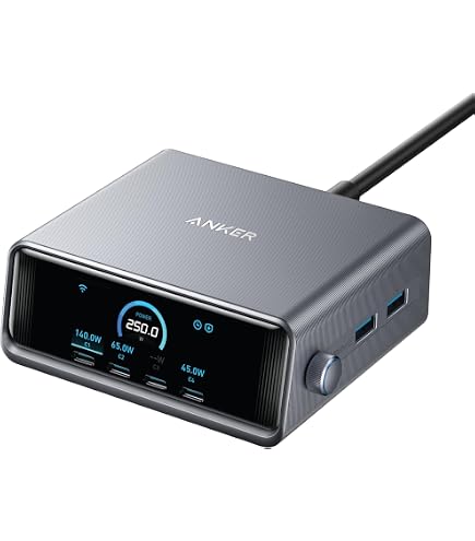 Anker Prime Charging Station, 240W 8-in-1 USB C Power Strip, 5 ft
