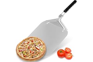 Gotoll Pelle à Pizza 12 Pouces avec Poignée Pliable Plaque Pizza Pratique En Aluminium Pour Grill Four à Pizza Pierre