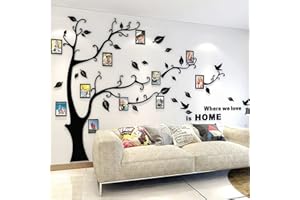 GUANGMU Tree Wall Stickers 3D DIY Tree Wall Decal Art Murals Large Family Photo Frames Tree Decoration for Living Room Bedroom Restaurant Home Decor