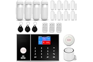 XNH WiFi Alarmas para Casa Inalámbrico, Sistema de Alarma Doméstica Antirrobo con Alerta App, Incluye: Sensores de Puertas/Ventanas,Dtecteores de Movimiento,Sirena, Mandos a Distancia