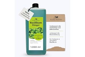 Flora Boost Konfitee Basilikum Dünger 1000ml I Für bis zu 200L Gießwasser I Für Freiland- & getopften Basilikum I Flüssiger Blatt- & Wurzeldünger I 100% natürlicher Pflanzendünger