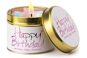 Lily Flame Happy Birthday Tin Candle