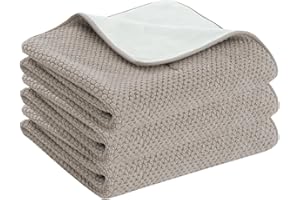 BellaHills Waterproof Dog Blanket Washable Flannel Blanket for Dogs and Pets, Pet Throw Protects for Sofa Car Bed Cover with Soft Plush, Medium 80x100cm, Sand