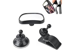 Kinderrückspiegel, Kinderrückspiegel, einfache Installation, Anti-Wickel-Effekt, Auto Baby Sicherheit verstellbar, 100% Spiegel Oberfläche Loopunk