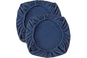 Sunnyway Stretch-Stuhlhusse Bezug für Bürostuhl Waschbarer elastischer Sitzbezug Computer-Bürostuhl Bezug Universal Stuhl Bezüge Drehstuhl Bezüge Set für Bürostuhl Armlehnen Stuhl 2 Stück Navy blau