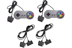DARLINGTON & Sohns Set 2 Stück Controller + Verlängerungskabel für Nintendo SNES Super Nintendo Kabel Set Controller Verlängerung Gamepad Extansion