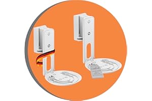 PureMounts Soporte de Altavoz para Sonos Era 100 Juego de 2, Soporte de Pared para Altavoz con gestión de Cables, Giratorio +/-45°, inclinable 0/-18°, Capacidad de Carga de 3 kg, Blanco