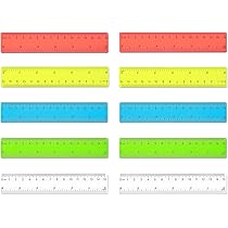 6 Stück Lineal Set - 15cm/20cm/30cm Transparente Kunststoff Lineale Für Schule