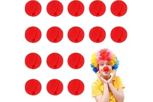 NITAIUN 16 Stücke Rot Schwamm Nasen Clown-Nase Schaumstoff Cosplay Nase für Fasching Karneval Halloween Weihnachten oder Andere Mottopartys Red Nose Day Komisch Kostüm Party