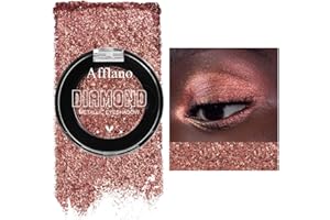 DE'LANCI Ombre à Paupières Nue Brune Scintillante et Hautement Pigmentée, Crème Chaude, Imperméable & Longue Tenue, Vegan & Sans Talc #15H