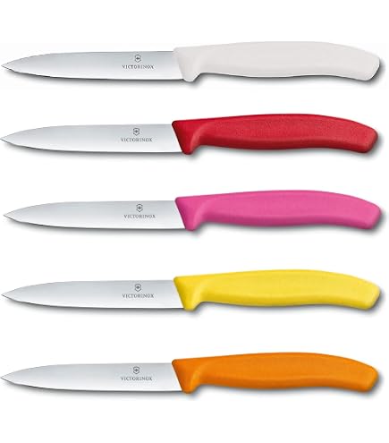 Victorinox SwissClassic coltelli da verdure arancione range 8 cm, set