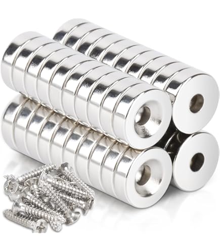 Magneti Per Fissaggio 10 Magneti Al Neodimio Filettati M4, Diametro 16mm, Forza 5.5kg, Per Fissaggi Forti Magneti Per Fai Da Te E Officina - Foto 4