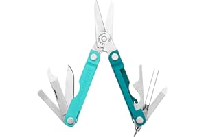 Leatherman Micra - Multiutensile Portachiavi in Acciaio Inossidabile con Forbici a Scatto e 9 Utensili - Verde Parrocchetto