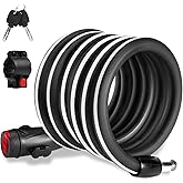 Fahrradschloss Zahlenschloss, Wasserdichtes Fahrrad Schloss hohe Sicherheit 12mm dickes Stahl Kabelschloss für E-Bikes Roller