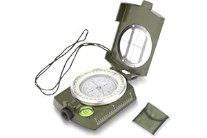 HICOOSEE Boussole de randonnée imperméable, Fluorescent, pour Camping et Randonnée
