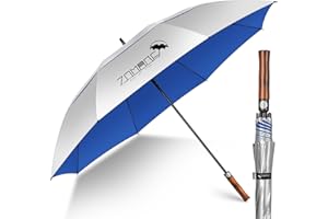 ZOMAKE UV Ombrello Golf Antivento Grande,62/68 Pollici ombrello parasole Robusto XXL,Ombrelli Uomo Donna Doppia Copertura Ventilata Da Sole Per 2-3 Persone