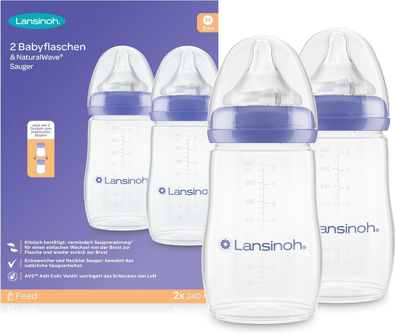 Lansinoh NaturalWave Tétine XS - Débit de lait extra lent - Spécial Nouveau-né - A partir - Mise en situation et utilisation