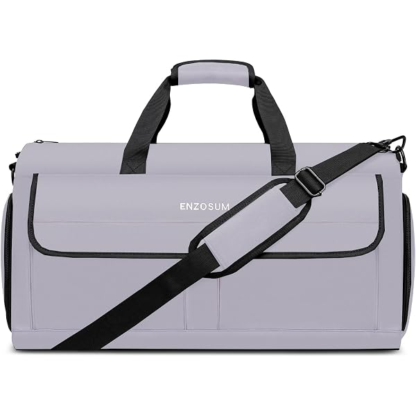 Sac à Vêtements De Voyage Homme 58L 3-en-1 - Costume + Chaussures + Sac à Dos - Gris PU Imperméable