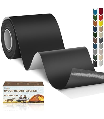 Toppe Riparazione Nylon 48 Pezzi - Autoadesive Per Giacche, Tende, Zaini, Impermeabili E Abbigliamento - Foto 5