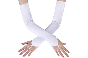 COUCOLAND BABEYOND Damenhandschuhe, Klassische Oper, Party, Audrey Hepburn Handschuhe, 1920er Jahre Stil, elastisch, Erwachsenengröße, Ellenbogen bis Handgelenk