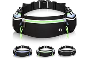 KIPIVA Ceinture Hydratation Running Vert +2 Gourdes 175ml incluses ✮Marque Francaise✮ Fluorescent Homme Femme Sac Banane Trail Footing Accessoire ✯Garantie À Vie✯ Porte-bidons Course Porte Gourde, Téléphone