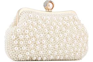 UBORSE Clutch Abendtasche Luxus Damen Kleine Umhängetasche Kupplung für Zeremonie Hochzeit/Party/Abschlussball Box Taschen aus Strass handgefertigt