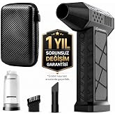 URUCHI X3 2026 Şarjlı Hava &Uuml;fleyici & Vakum &ndash; Ger&ccedil;ek 130000 RPM, 8000mAh Batarya, 3 Kademeli Turbo Toz &Uuml;fleyici ve &Ccedil;ekici, Bi