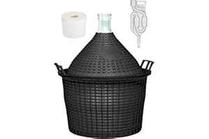 lilawelt24 10L Weinballon Gärballon Gärbehälter Glasballon + Gärrohr + Gummistopfen