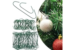 ANSIO Christmas Tree Decorations - Ornaments Hooks Bauble Hooks (Pack of 300, Dark Green)