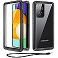 Beeasy for Samsung A52s 5G/A52 Case Waterproof IP68 Shockproof Dustproof, Galaxy A52s Case Built-in Screen Protector, 360 Full Body Protective Heavy Duty Front and Back Tough Phone Case Black
