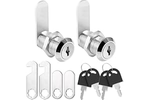 Litensh 20 mm Sicherheits-Briefkastenschloss, Briefkastenschloss, Schrank-Schubladen-Nockenschloss, Werkzeugkasten-Tür-Schrankschlösser mit Schlüssel gleich (2, 20 mm)