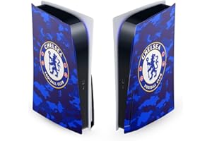 Head Case Designs Officially Licensed Chelsea Football Club Camouflage Mixed Logo Vinyl Faceplate Sticker Gaming Skin Decal Cover Compatible With Sony PlayStation 5 PS5 Disc Edition Console
