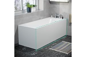 Nes Home Modern High Gloss White 1700mm Front Bath Panel ABS Bathroom