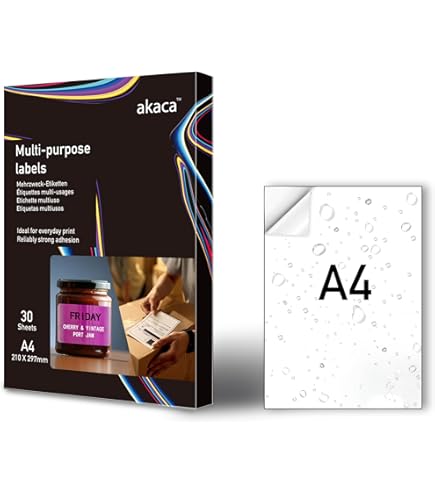 VGOL Holografisches Aufkleber-Papier A4 – 40 Blätter, Wasserfest & Bedruckbar Für Tintenstrahl- & Laserdrucker