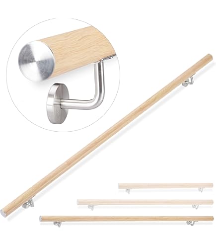 Main-courante inox sur tige filetée 305 mm