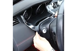 DIYUCAR Linkslenker-Fahrzeuge! Auto Innenraum Front Armaturenbrett Randabdeckung Rahmen Verkleidung ABS Matt Silber Aufkleber Zubehör für Rangerover Evoque 2012-2017