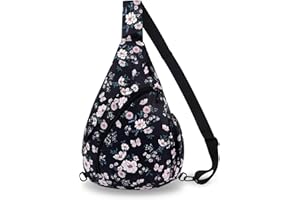 HUA ANGEL Sac de Poitrine Femme Homme Ultra Leger Sac à Dos Crossbody ave Bandoulière Convertible & Plusieurs Poches pour Sport Week-end Voyage Travail Randonnée Pickleball Piscine Plage