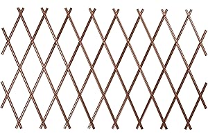 HOME HACKS Home Hack Garden Trellis Plastic Expanding Trellis Plant Support Fence Panel Wall Decor Hanging Frame Garden Patio Indoor Outdoor for Climbing Plants Decoration (Pack of 1 Terracotta 100x180cm)