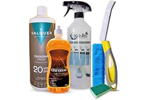 Eco-Jin Pack Chronos Canela Naranja | Crema Oxidante Valquer | Difusor | Bayeta Microfibra | Estropajo Con Esponja | Cepillo para Juntas | Limpiador Multiusos