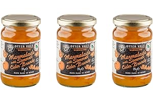 Otter Vale - Marmalade with Somerset Cider Brandy, orange fruit and a splash of regional brandy, hand-made in Devon, gluten-free, 315g glass jar x 3