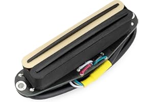 Musiclily Pro ST-DPHC Céramique Micro Humbucker Format Simple Bobinage 13,2K Super Distortion pour Guitare électrique Style Strat, Corps Zebra Rail Noir