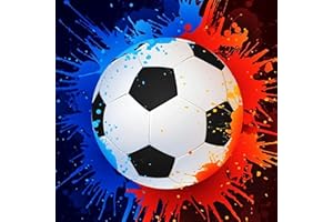 AIOUHMYM 5D DIY Peinture Diamant Kit Complet, Football Broderie Diamant Painting, Strass Tableau de Perle Diamond Painting Peinture par Numero pour Décoration Murale Enfants Adultes, 30x30 cm