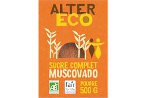 ALTER ECO - Sucre Muscovado en Poudre - Sucre Complet Bio et Équitable - Origine Philippines - 500 g
