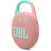 JBL Clip 5, Portable Wireless Bluetooth Speaker, Pink | IP67 Waterproof and Dustproof, Up to 12h Playtime and More with Playt