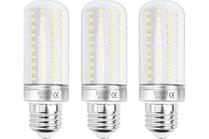 HZSANUE LED Maíz Bombilla 26W, E27 Tornillo Edison Bombilla,200W Incandescente Bombilla Equivalentes, 6000K Blanco Frío, 2900lm, 3 Pack
