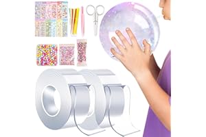 UOCAI Zestaw 29 sztuk nano taśm do baniek bąbelkowych, wielokrotnego użytku, do nadmuchiwania bąbelków, nano, przezroczysta, wielofunkcyjna taśma do plakatów, zestaw do majsterkowania dla dorosłych i