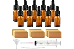 ANNTIM 10PCS Bote Cuentagotas, 10ml Cuentagotas Cristal, Frasco Cuentagotas Con racores para Tubo de Goteo, Frasco de Vidrio con Pipeta para Aceite Esencial, Masaje, Fragancia, Aromaterapia