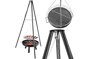 MARK ADLER Roast 3.5 Barbecue pivotant avec Grille de Cuisson | Diamètre 61cm | Construction Stable | Trépied pour brasero | Hauteur 178 cm | Chaîne réglable en Hauteur | pour Camping et Jardin