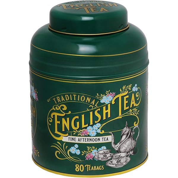 Boîte à Thé Anglaise Victorienne Vintage Rose 1869 40 Sachets De Thé